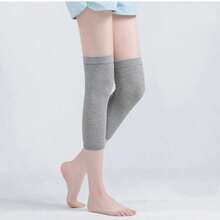 1 Pair Seamless Breathable Warm Knee Socks, Seamless Design, Suitable For Outdoor And Casual Use For Women And Men - Multicolor - View 5