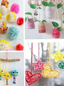 5/1pc Pom‑Pom Maker Set,Plush Toy Ball Make, Knitting Tool Set, DIY Handmade Woolen Ball Knitting Needle Craft, Including Thread Scissors And Scissors,Weaving Tools, DIY Crafts, Hat And Scarf Decorations, Pendant Makers - Multicolor - View 7