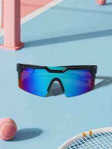 1PC Kids 6-12Y Rimless Fashion Glasses With Colorful Mirror Lens Decoration Lightweight PC Frame Windproof Sporty For Skiing Outdoor Sports Holiday - Multicolor - View 11