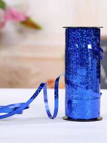 1 Roll 100 Yards Royal Blue Glitter Sequin Ribbon, Shiny Holiday Polypropylene PP Ribbon, Smooth Edge Glitter Sequin Ribbon, Multi-Purpose Gift Wrapping And Balloon Tie, Suitable For Birthday Party Decoration, Christmas Tree Decoration - View 9