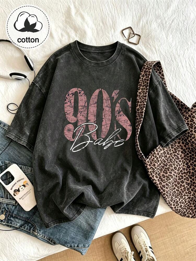 90年代ヴィンテージプリント レディースTシャツ - カジュアル 半袖