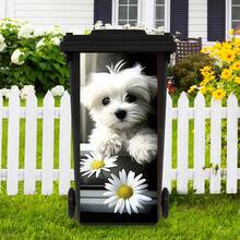 1pc Creative Trash Can Sticker, Colorful Cartoon Dog, Donkey, Horse, Lion Pattern, Garden Path Design, Fun Animal Sticker, Suitable For Indoor And Outdoor Trash Cans, Home Kitchen Bathroom Decor - 31*70cm - View 14