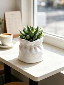 1/2/3pcs Bag-Shaped Flower Pot, Creative Handbag Design Resin Planter, Multi-Functional Desktop Decor Flower Pot, Suitable For Floral Arrangement, Succulents And Stationery Storage - A - View 8