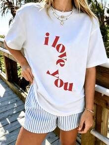 Women's Short Sleeve T Shirt,100%Pure Cotton,Skin-Friendly And Breathable,Suitable For All Occasions,European And American Style,Versatile And Comfort - 白色 - 查看 7