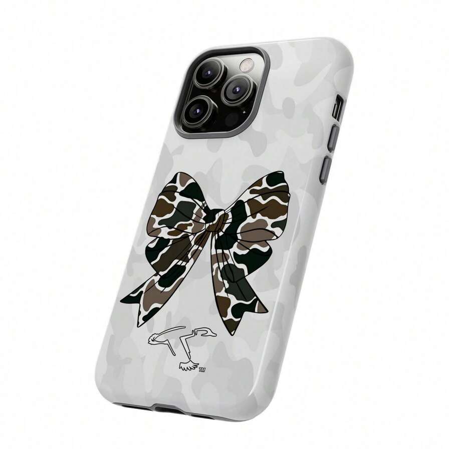 Camouflage Duck Hunting Patterns Tough Phone Case, 16 Pro Max Case Men Gifts, Gift For Boyfriend, Girlfriend, Shockproof Protection Cover Protective - 白色 - 查看 1