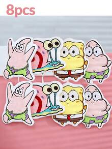 SpongeBob SquarePants 卡通毛絨手巾，可愛吸水懸掛式臉巾，柔軟手帕，適用於廚房/浴室，兒童與卡通愛好者的理想選擇 - 彩色 - 查看 13