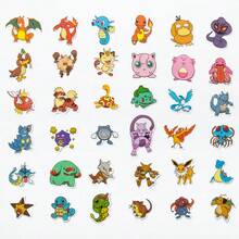 pokemon 50/100張寶可夢卡通圖案貼紙，DIY塗鴉，噴火龍、伊布等，適用於筆記型電腦、手機、筆記本，生日派對、生日禮物 - 彩色 - 查看 6