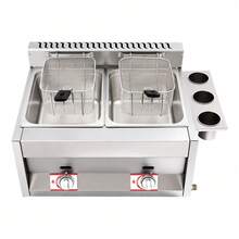 Countertop Gas Deep Fryer Propane Gas Stainless Steel Outdoor Use Round 2 Burner - A - View 6