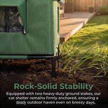 Outdoor Cat House Detachable Elevated Waterproof Pet Bed - Multi-color - View 3
