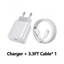 1 Set PD 20W Fast Charging EU Charger Kit, Compatible With IPhone 17/16/15/Pro/Pro Max, Type-C Wall Charger With Type C To USB C Fast Charging Cable, Portable USB-C Adapter Suitable For Samsung Galaxy S26-S20 - EU C Type Plug(220-240V) - View 13