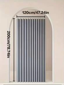 1pc Minimalist Foldable Curtain, Foldable Windproof Partition With Hooks, Storage Strap And Double-Sided Magnetic Suction Cups, Suitable For Living Room, Bedroom, Bathroom, Multiple Colors And Sizes Available, Fits Various Scenarios (Single Curtain Panel, Rod Not Included) - Multicolor - View 15