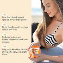 Creme de Cuidados com a Pele de Colágeno Carotone, Nutrição Profunda para Melhorar o Tom de Pele Opaco, Creme de Cuidados Diários Macio e Confortável para Rosto e Corpo - Loção corporal - Visão 4