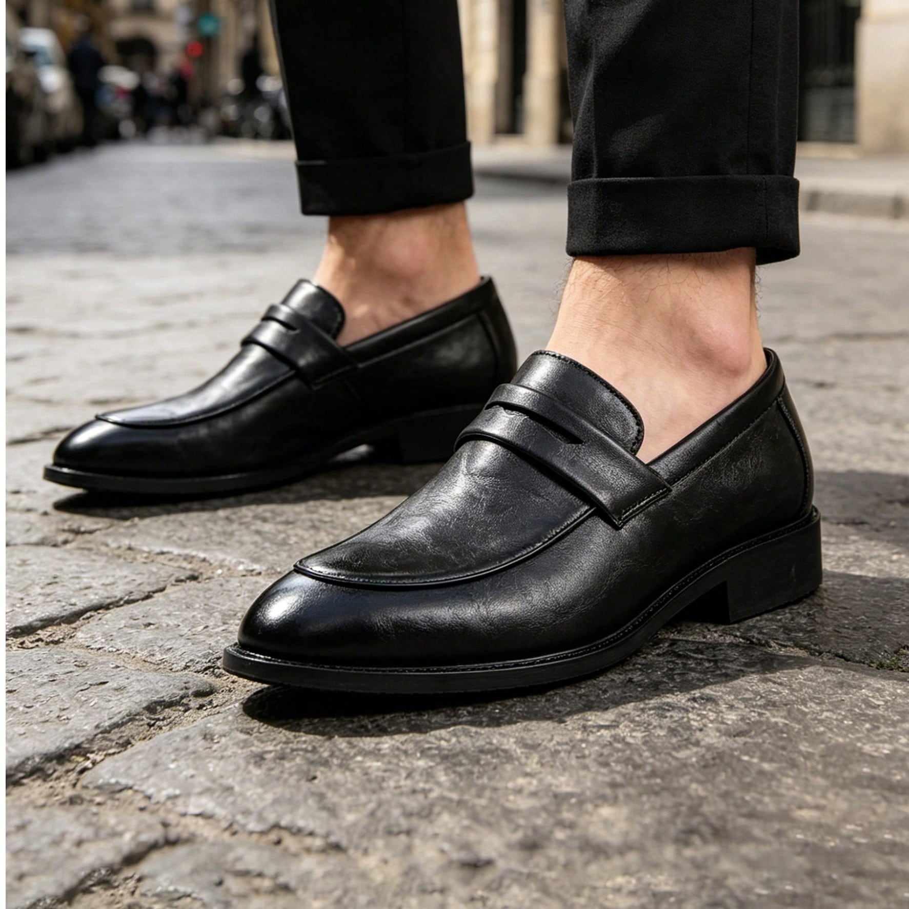 Men's Classic Penny Loafers Old Money Style Flat Slip‑On Dress Shoes Formal Wedding Business Casual Leather Shoes For Men Flats