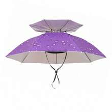 77cm Double-Layer Head-Mounted Umbrella Hat, Hands-Free, Windproof, Sun-Proof, Rain-Proof, Wearable Sunshade Hat, Suitable For Fishing, Gardening, Farming, Beach, Outdoor Work, Camping, And Hiking - Umbrella Hat - View 12