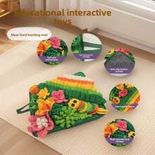 1pc Colorful Flower Pet Snuffle Mat, Consumes Pet Energy, Relieves Anxiety, Enhances Olfactory Sensitivity, Satisfies Pet Exploration Needs, Extends Feeding Time, Suitable For Indoor Pets - Multicolor - View 11