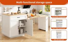 Mobile Storage Islands - White - View 2