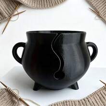 1 bát đựng len hình phù thủy màu đen, giá giữ len móc đan, dụng cụ thủ công handmade chống rối, gia công chắc chắn cho người yêu DIY, lưu trữ len - Nhiều kiểu dáng - Xem 7