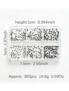 1box Silver Alloy Square Rivet Y2K Nail Charms Gun Black Golden Punk Spike Studs Nail Nail Parts Square Cone Rivets 3D Decoration - Multicolor - View 5