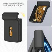 Funda de teléfono a prueba de golpes con ranura para tarjeta compatible con teléfonos plegables, resistente al agua, a prueba de caídas y a los arañazos, con cobertura completa - Negro - Ver 3