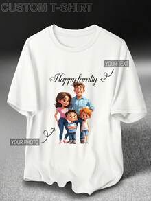 Custom Basic T-Shirt Unisex, Upload Photo & Text, Personalized Birthday & Anniversary Gift Sports - White - View 1
