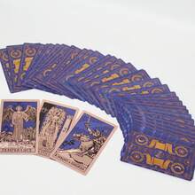 Kartu Tarot Waite Edisi Mewah 78 Kartu Holografik Laser Kelas Kolektor dengan Kotak Penyimpanan Keras dan Buku Panduan - MultiWarna - View 6