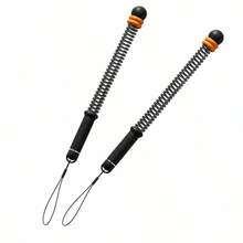 A Pair Of Ropeless Battle Ropes, Multifunctional Home Fitness Equipment For Men & Women, Aerobic Physical Training Spring Arm Exercisers - Black - View 9