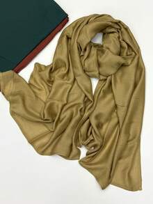 1 pieza Pañuelo musulmán de borde ancho de doble cara, casual, cómodo, versátil, de unicolor, delgado, transpirable, suave, para uso diario, vacaciones y viajes, envoltura para la cabeza, primavera y verano, nuevo pañuelo para mujer - Multicolor - Ver 38