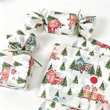10/30/60 Sheets Colorful Christmas Tree Pattern Wrapping Paper, Can Be Used With Stickers, 50*35cm Gift Wrapping Paper, Suitable For Wedding, Christmas Gift, Birthday Gift Wrapping, Bouquet Filler, Party Gift - Snowy Pine Tree - View 7