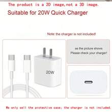 4件組 2D平面設計大號紅色唇印手機充電器保護套組 粉色充電器保護套 + 線材保護套 + 收納繩（僅保護套，不含充電器），適用於 iPhone 20W/18W 充電器 - 彩色 - 查看 5