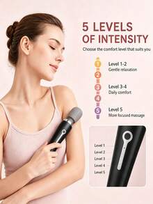 Portable Wireless Muscle Massager, Soft Silicone Massage Head, High Torque Motor, 7mm Deep Penetration To Relieve Muscle Tension, Multi-Speed Adjustment, 240g Lightweight Pocket Design, USB-C Charging, Quiet Operation, Relax Anytime - 1 - View 3