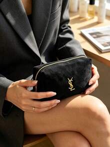 Yves Saint Laurent Women's Black Multi-Functional Clutch Bag, Makeup Bag, Suitable For Daily Commute And Shopping - Black - View 8