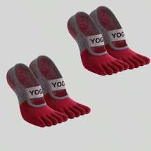 2/4/6 Pasang Kaos Kaki Anti Selip Jari Kaki Penuh Wanita, Desain Anti Selip, Cocok Untuk Pilates, Balet Dan Yoga, Desain Lima Jari Kaki - MultiWarna - View 18