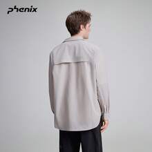 Phenix Men's Outdoor Long Sleeve Shirt 2026SS New Loose Fit Elastic Breathable Shacket - Light Sand - View 5