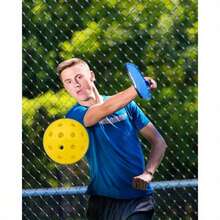 3 quả bóng Pickleball 40 lỗ cho thể thao ngoài trời, bền, nảy cao, hiệu ứng thị giác tốt - trắng - Xem 9
