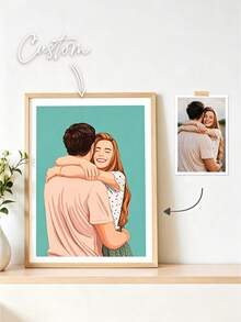 Custom Framed Printing - Personalized Family Photo Movie Wedding - Valentine's Day Decor, For Mother's Day, Birthdays, Father's Day, Graduation, Housewarming Home Decor, Personalized Gift, Aesthetic Home, Anniversary, Japandi Style - Multicolor - View 3