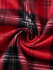 Men's Summer Plaid Casual Versatile Daily Travel Home Wear Long Pants - Red - View 5