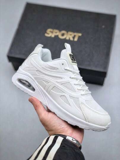 Men's Sports Shoes Lace-Up Shoes Men's Casual Shoes Personalized White Men's Shoes Street Casual Shoes Air Cushion Shoes