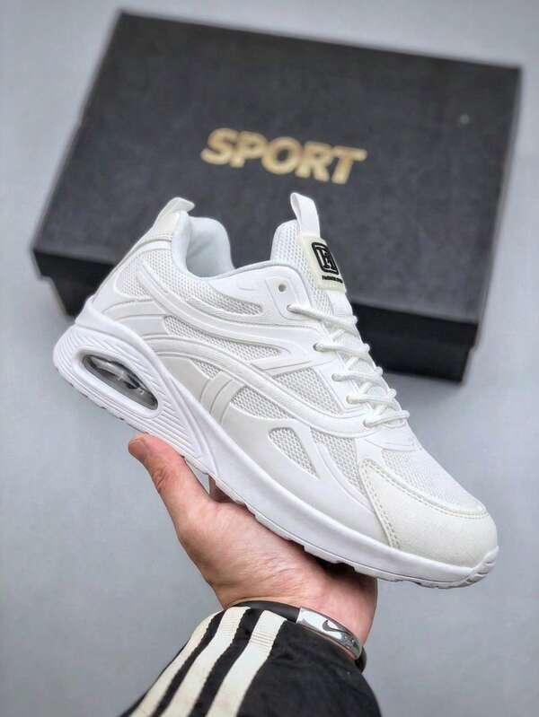 Men's Sports Shoes Lace-Up Shoes Men's Casual Shoes Personalized White Men's Shoes Street Casual Shoes Air Cushion Shoes
