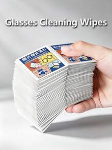 50/5pcs Eyeglass Cleaning Wipes, Disposable Lens Cleaning Cloth, Suitable For Eyeglasses, Smartphones, Computers, Cameras And Other Glass Surfaces, Portable Packaging, Suitable For Home And Travel Use - Multicolor - View 3