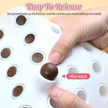 Cetakan Cokelat Setengah Bola Silikon Kecil 35 Rongga, Cetakan Kue Setengah Bola Anti Lengket, Cetakan Permen yang Dapat Digunakan Kembali untuk Dekorasi Kue, Permen Karet, Mousse, Jeli, Puding, Es Batu, Camilan Buah & Camilan Ramah Keto - MultiWarna - View 5