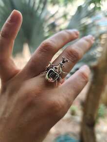 1件時尚動物造型昆蟲戒指女款，復古精緻獨特珠寶節日禮物 - 戒指 - 查看 9