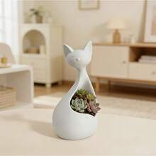 1pc 3D Printed Cat Storage Decor, Tall Vertical Hollow Cat Statue, Entryway Decoration, Luxury Minimalist Key Holder, Modern Animal Sculpture Large Storage Tray For Living Room - Multicolor - View 8