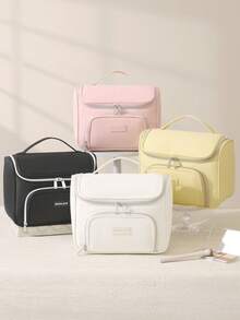 Large Capacity Travel Toiletry Bag, Durable Oxford Fabric Multi-Function Storage Bag With Handle And Hook, Portable Multi-Purpose, Detachable Compartments, Suitable For Cosmetics, Skincare, Lightweight Makeup Bag, Camera Bag, Digital Storage Box, Medicine Storage Box - Multicolor - View 2