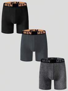 7pcs/Set Men's Letter Printed Elastic Waistband Comfortable Boxer Briefs - Multicolor - View 20