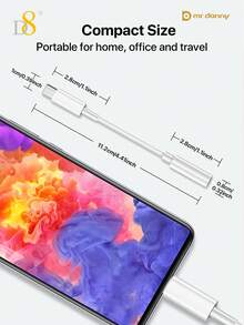 D8 USB Type C 轉 3.5mm 母耳機插孔轉接頭，數位解碼 USB C 轉 Aux 音訊轉換器，90 度彎曲便攜式耳機轉接頭，相容 iPhone 17/16/16 Pro/16 Pro Max/16e/15/15 Pro/15 Pro Max/14/13/12 Pro Max、Galaxy S24/S23/S23+/S22/S21 Ultra、Pro 2024/2023、Pixel 8/7、Pro、Nova、1+12，即插即用 TPE 立體聲音訊轉接頭 - 彩色 - 查看 5