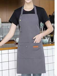 Custom New Waterproof Kitchen Apron, Multi-Functional Pockets, Adjustable Neck Strap, Custom Printed Fashion Apron, Elegant Custom Printed Apron For Women, Waterproof And Stain-Resistant - Multicolor - View 8