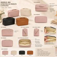 Travel Cosmetic Makeup Organizer Toiletry Bag In High Quality -884 - Rosa - Ver 3