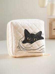 1pc Animal & Floral Pattern Sanitary Pad Storage Bag, Coin Purse, Storage Bag, Makeup Bag, Card Holder, Earphone Storage Bag, Can Hold Coins, Cards, Accessories, Keys, Multi-Functional Storage Bag - Multicolor - View 1