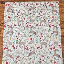 10/30/60張彩色聖誕樹圖案包裝紙,可搭配貼紙使用,50*35cm禮品包裝紙,適用於婚禮、聖誕禮物、生日禮物包裝、花束填充、派對小禮物 - 森林派對 - 查看 9