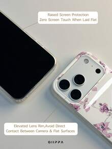 GIIPPA 1件小花卉圖案設計手機殼，適用於Phone 17 Pro Max，相容於Phone 16 Pro Max、15 Pro Max、14 Pro Max，韓系高端時尚趣味手機殼，相容於11/12/13/14/15/16 Pro Max Plus，優雅設計適合男女使用，聖誕節、情人節、復活節、婚禮季和生日送給女友的完美禮物！ - 粉色 - 查看 7